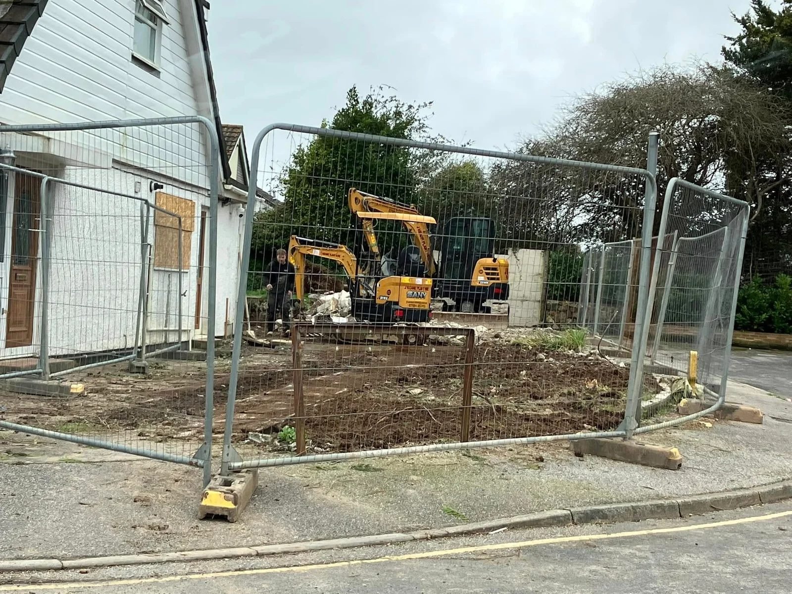 Cleared and fenced site ready for the next stage