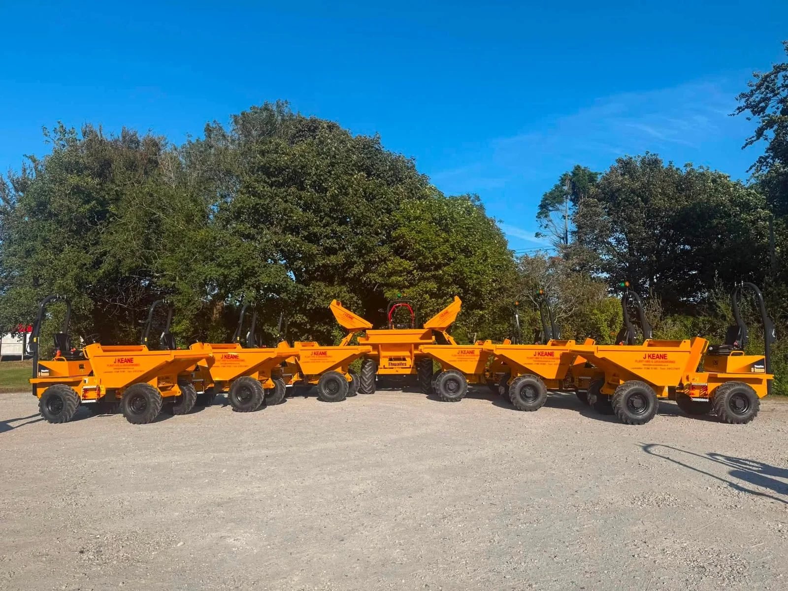 The new dumper fleet lined up